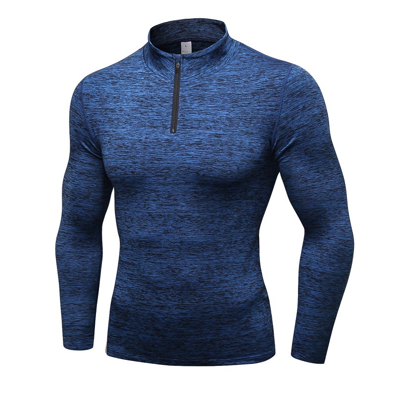 Best Quality Long Sleeve Stripe Men Casual Workout Tops Quantity Polyester/Spandex Oem Anti China Technics Style