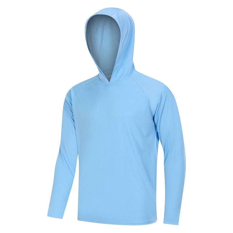 Customise Men's UPF 50+ Sun Protection Hoodie T-Shirt Long Sleeve Climbing Running Athletic Shirts